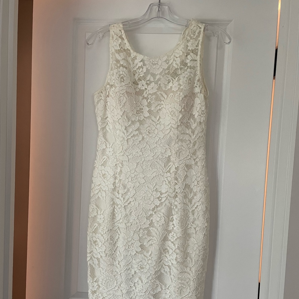 White lace Cache dress
